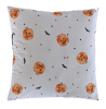 16'' Pumpkin and Bat Halloween Cushion Cover
