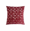 Red Woodland Stag and Christmas Snowflake Cushion Cover 14'' 16'' 18'' 20'' 22'' 24'' 26''