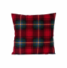 Red Blue Tartan Reversible Cushion Cover 16''