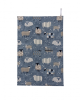 Baa Baa Sheep Tea Towel Denim Blue