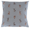Blue/Grey Hare Cushion Cover 14'' 16'' 18'' 20'' 22'' 24'' 26''