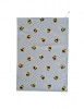 Bumble Bees Tea Towel Aqua Blue