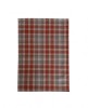 Burnt Orange Grey Tartan Check Tea Towel