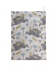 Cream and Blue March Spring Hare Tea Towel