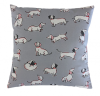 Cushion Cover in Cath Kidston Mono Dachshund Dog 16''