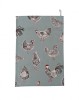Duckegg Blue Chickens Tea Towel