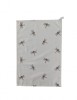 Embroidered Ochre Yellow Dragonfly Tea Towel
