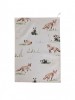 Fox and Badger Tea Towel