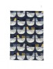 Navy Blue Scandi Chickens Tea Towel