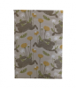 Taupe and Yellow March Spring Hare Tea Towel