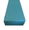Turquoise Blue and White Spotty  Table Runner 100-250cm