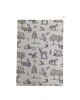 Woodland Animals Tea Towel Cream