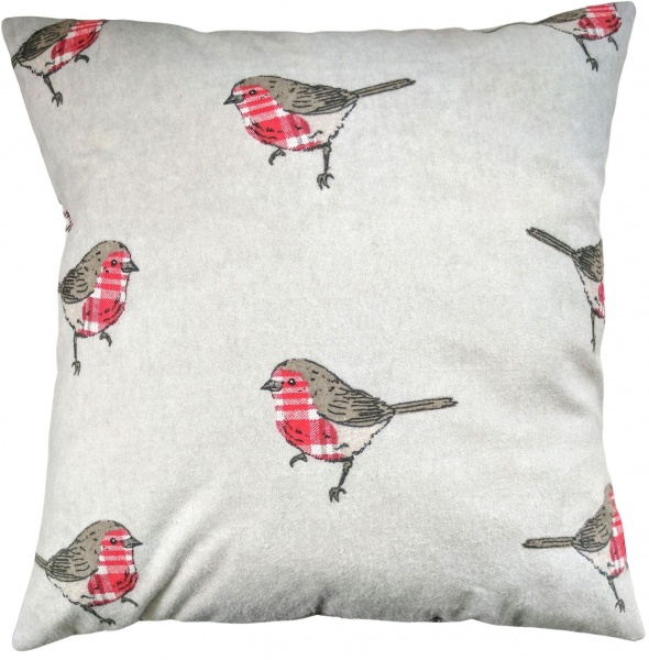 16'' Brushed Cotton Robin Cushion Cover