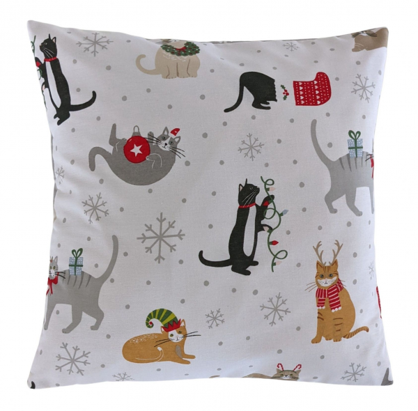 16'' Christmas Cats Cushion Cover
