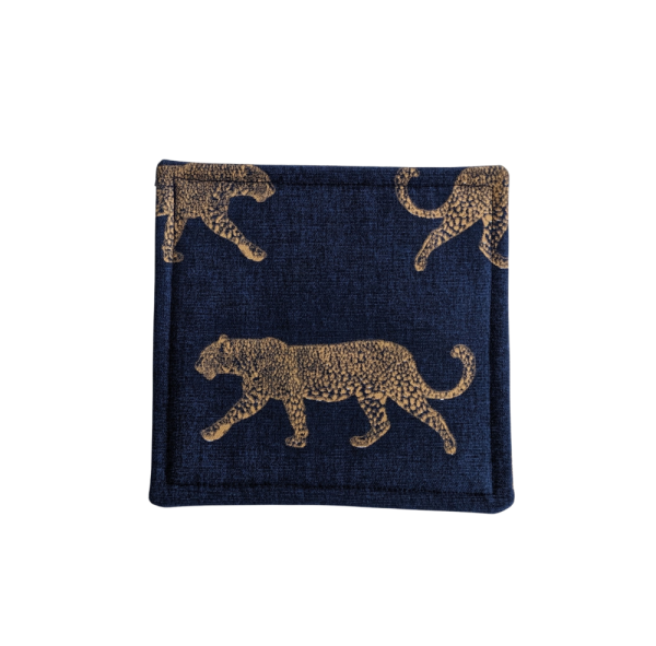 Navy Blue and Gold Leopard Pot Grab