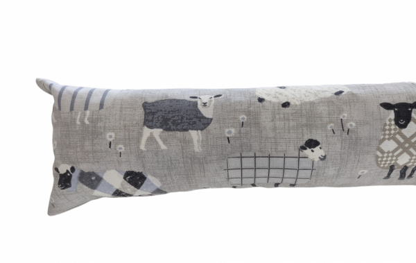 Grey Baa Baa Sheep Draught Excluder