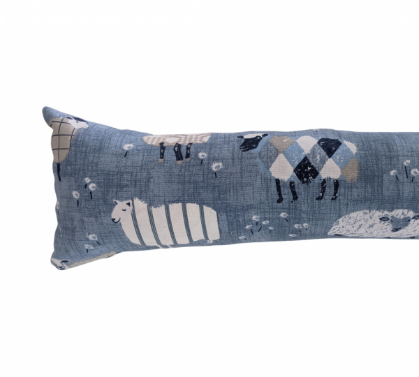 Denim Blue Baa Baa Sheep Draught Excluder