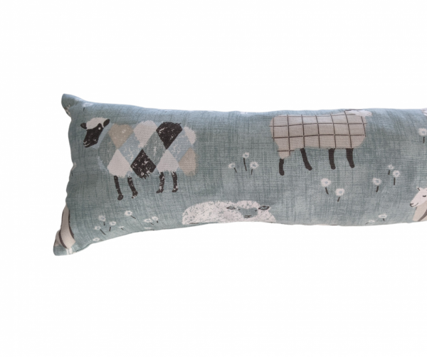 Light Blue Baa Baa Sheep Draught Excluder