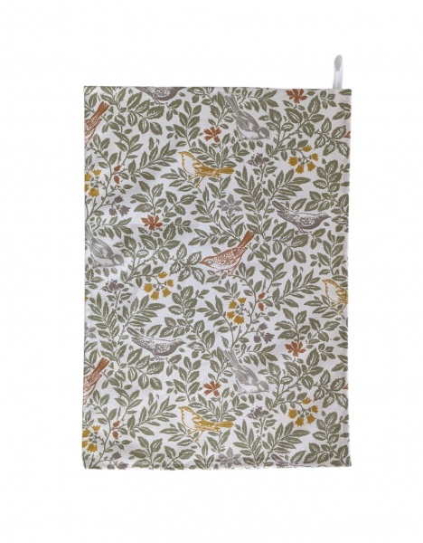 Autumn Bird Song Tea Towel