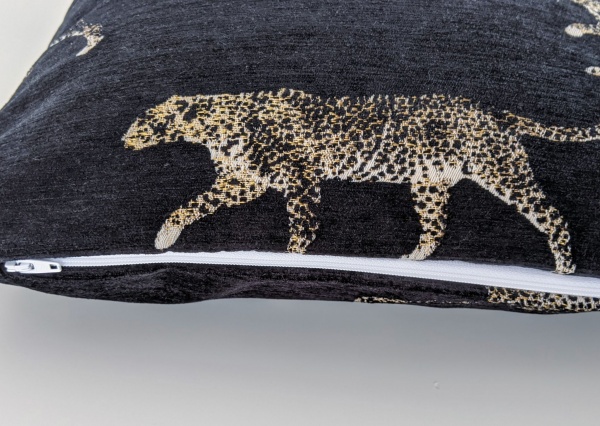 Black and Gold Leopard Cushion Cover 14'' 16'' 18'' 20'' 22'' 24'' 26''