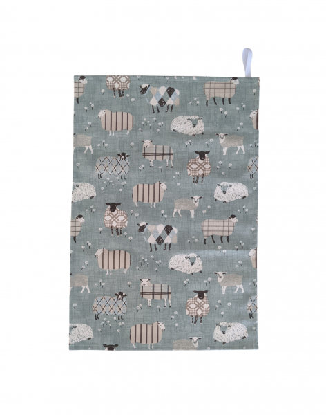Blue Baa Baa Sheep Tea Towel