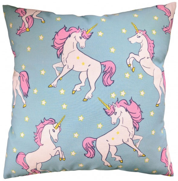 Blue Unicorn Cushion Cover 16''