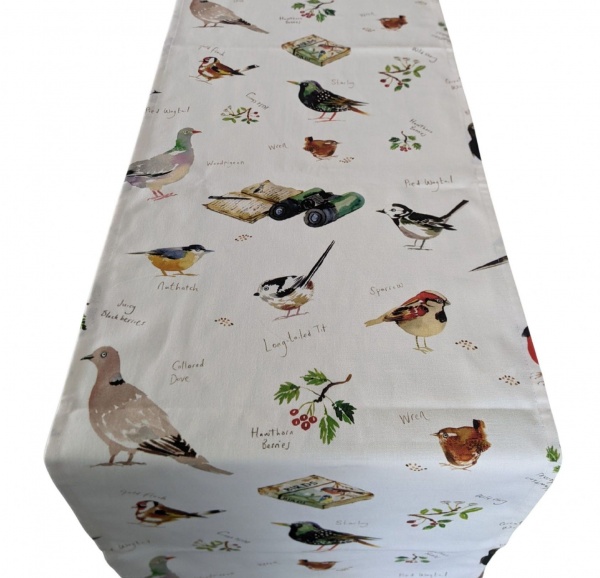 British Garden Birds Table Runner 100-250cm