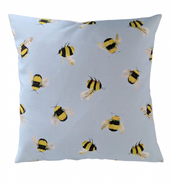 Bumble Bee Aqua Blue Cushion Cover 14'' 16'' 18'' 20'' 22'' 24'' 26''
