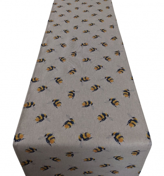 Bumble Bees Linen Look Table Runner 100-250cm