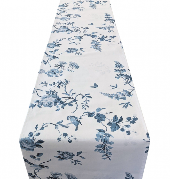 Cath Kidston Blue Birds and Roses Table Runner 100-250cm