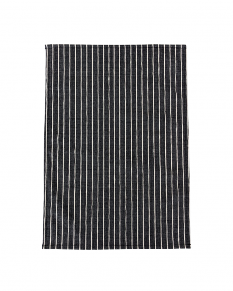 Charcoal Grey Stripe BCI Sustainable Cotton Tea Towel