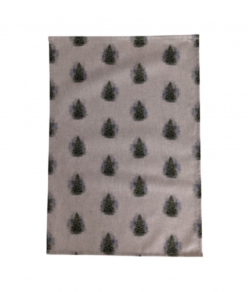 Christmas Trees Linen Look Tea Towel