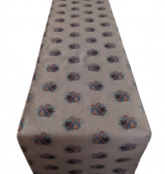 Christmas Winter Wonderland Gingerbread Candy Cane Table Runner 200cm