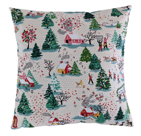 Cushion Cover in Cath Kidston Christmas Village Shine Bright 16''
