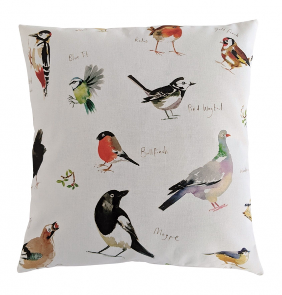 Cushion Cover in Clarke and Clarke Bird Watch 14'' 16'' 18'' 20'' 22'' 24'' 26''