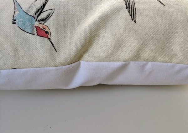 Cushion Cover in Clarke and Clarke Oasis Cream Rainbow Hummingbird 14'' 16'' 18'' 20'' 22'' 24'' 26''
