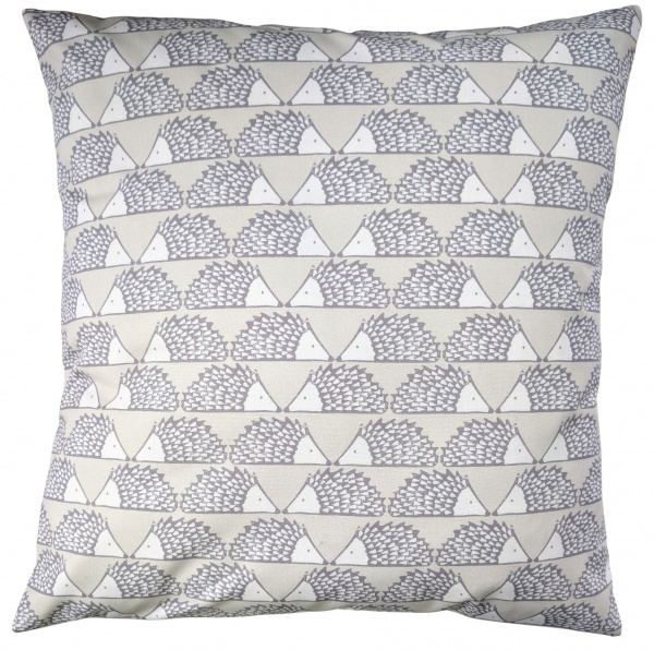 Cushion Cover in Scion Little Spike the Hedgehog Grey