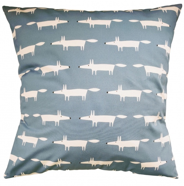 Cushion Cover in Scion Mini Mr Fox Navy Blue 16''
