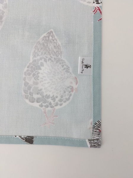 Duckegg Blue Chickens Tea Towel