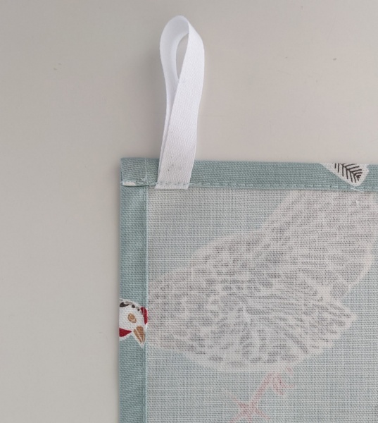 Duckegg Blue Chickens Tea Towel