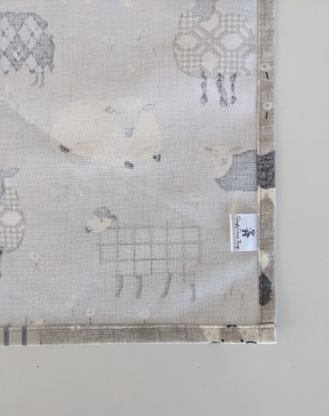 Grey Baa Baa Sheep Tea Towel