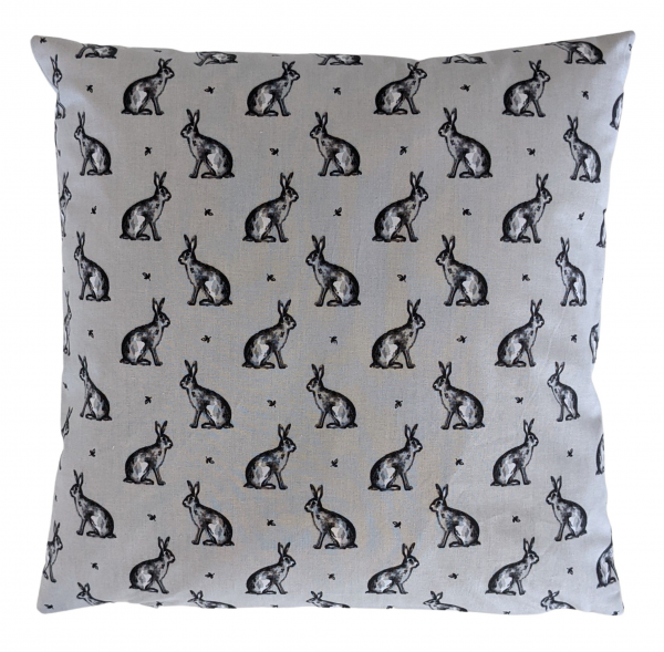 Grey Beatrix Rabbit Cushion Cover 14'' 16'' 18'' 20'' 22'' 24'' 26''