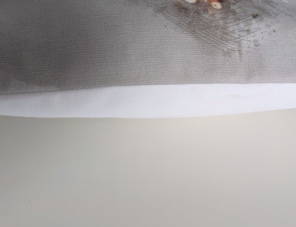 Grey Blue Tit Garden Bird Statement Cushion 16''