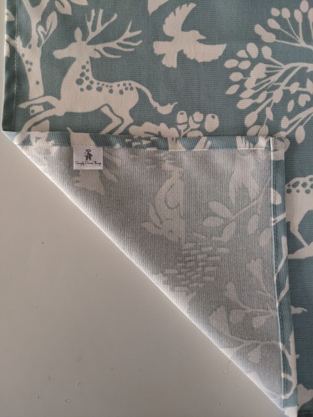 Ice Blue Woodland Creatures Table Runner 100-250cm