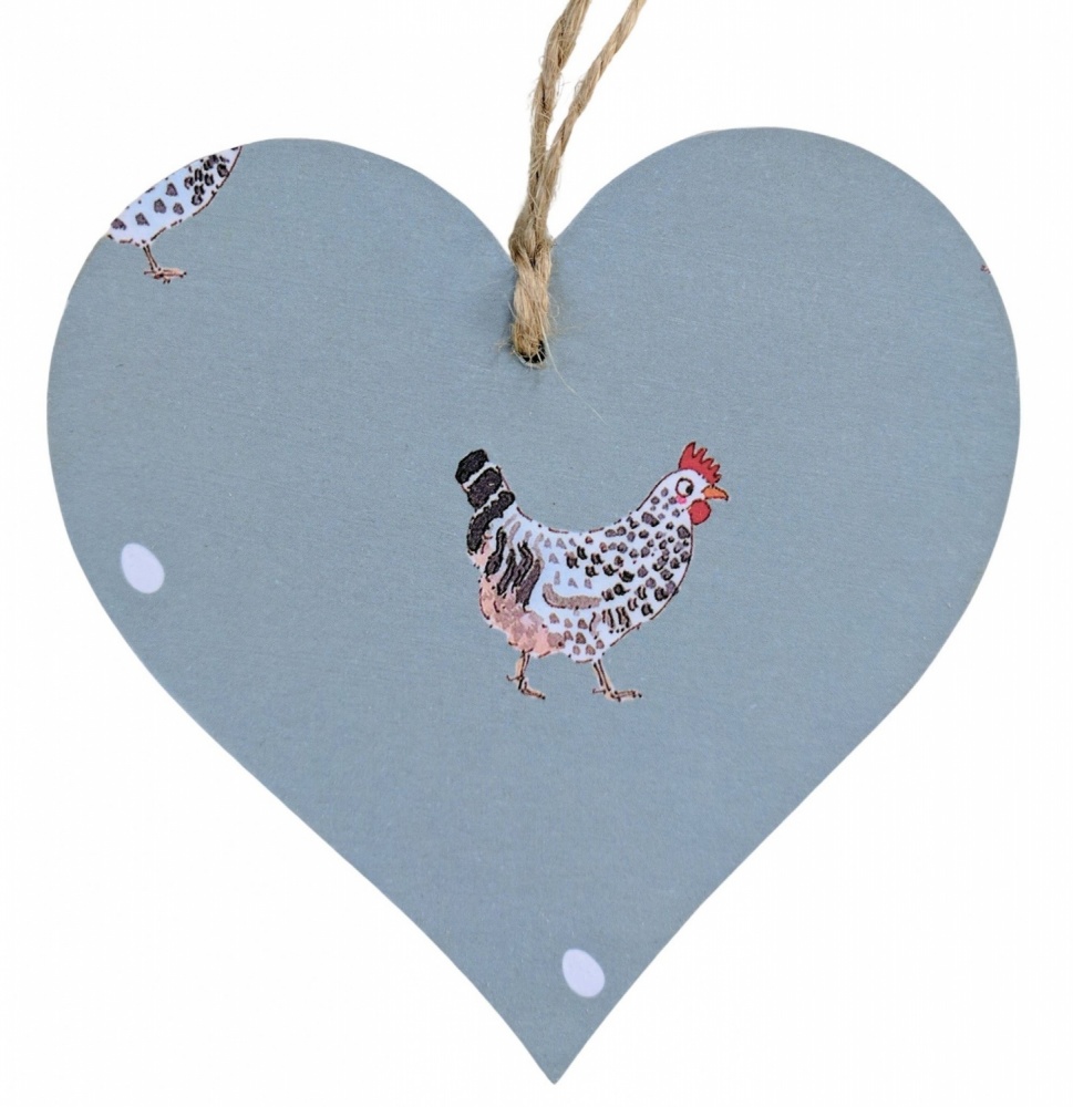 10cm Hanging Heart in Sophie Allport Chicken and Egg