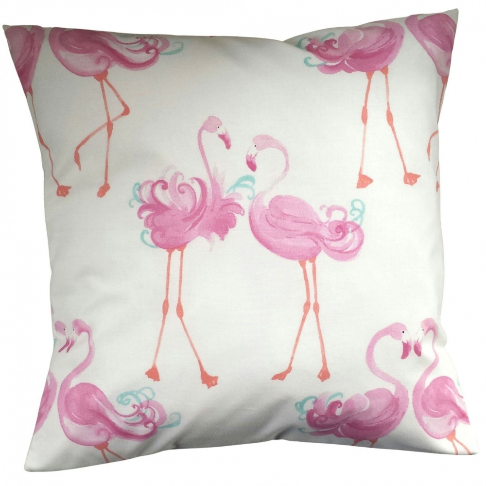 16'' Cushion Cover in Laura Ashley Flamingo