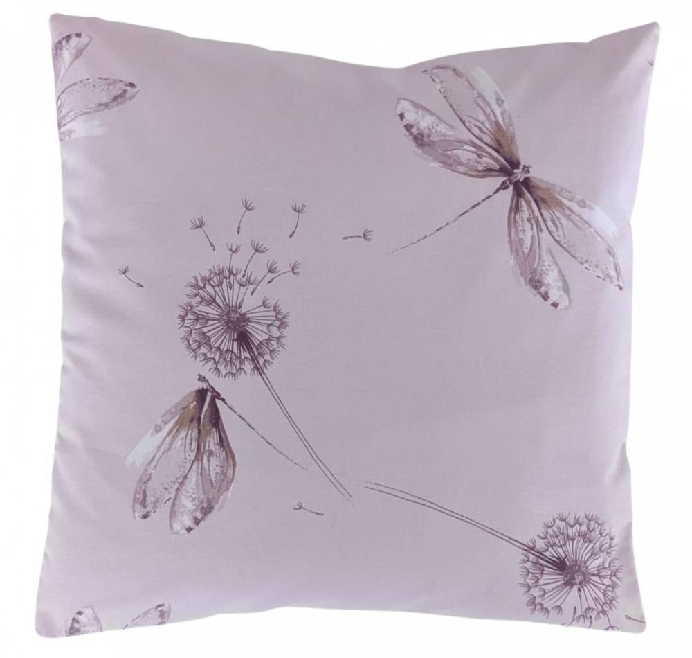 16'' Lilac Dragonfly Cushion Cover