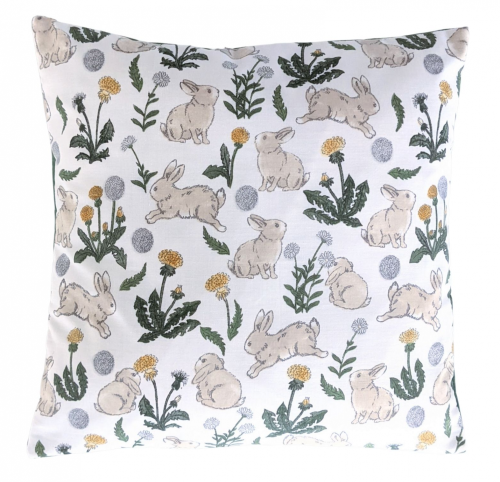 16'' Rabbit and Dandelion Cushion Cover