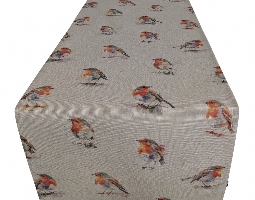 Red Robin Large Print Table Runner 200cm