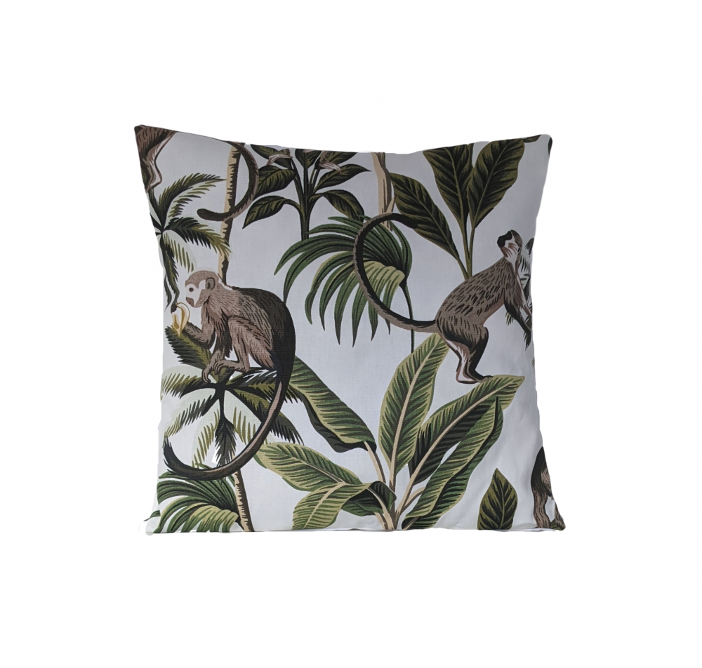 Cream Monkey Jungle Cushion Cover 14'' 16'' 18'' 20'' 22'' 24'' 26''